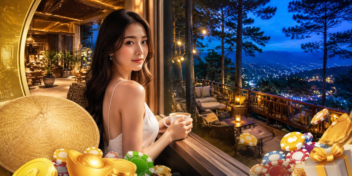 Người dùng tìm hiểu thông tin cá cược tại Đà Lạt với nón lá truyền thống