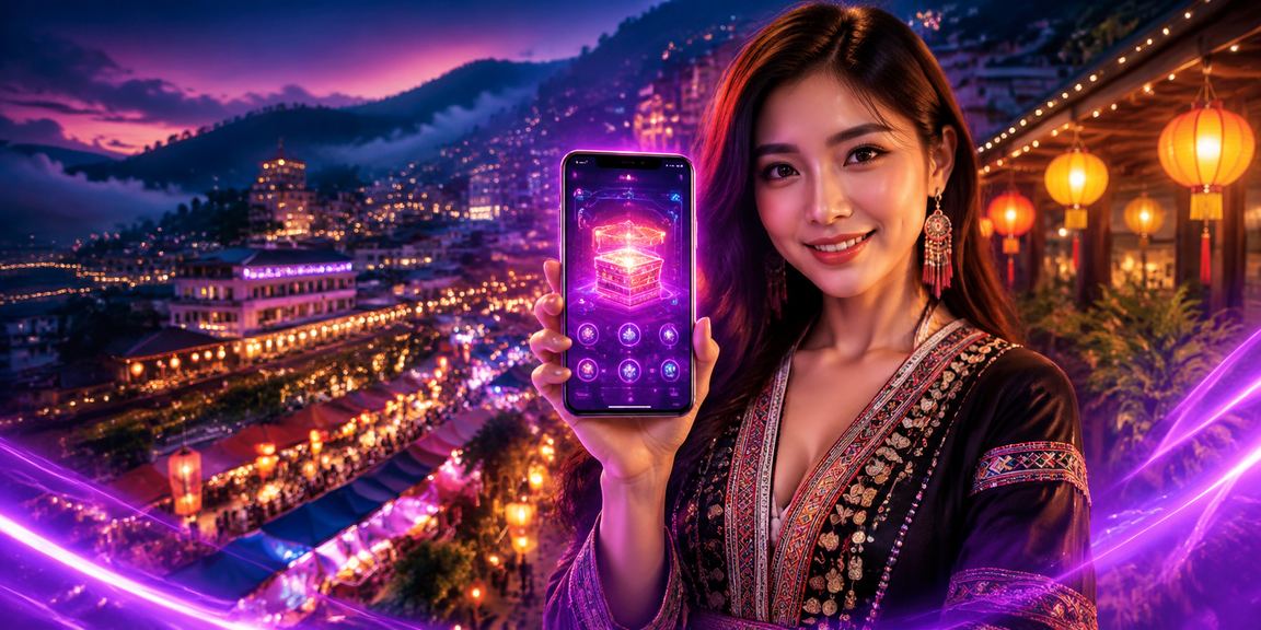 Người chơi tại Hội An thưởng thức casino trực tuyến trên điện thoại dưới ánh đèn lồng